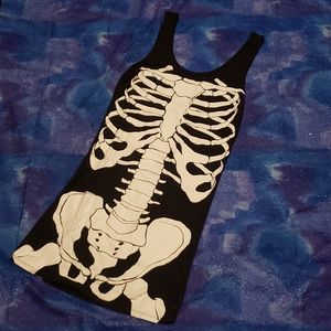 Stretch Jersey Skeleton Dress